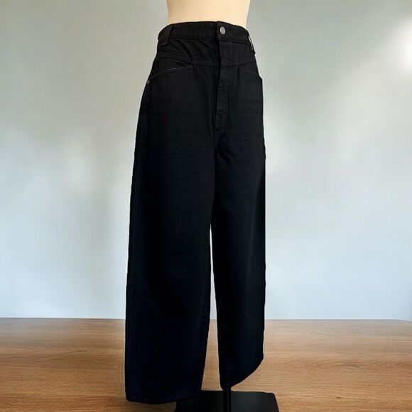 Khaite Preen Wide Leg Barrel Style Jeans Wilcox Black - Picture 5 of 8